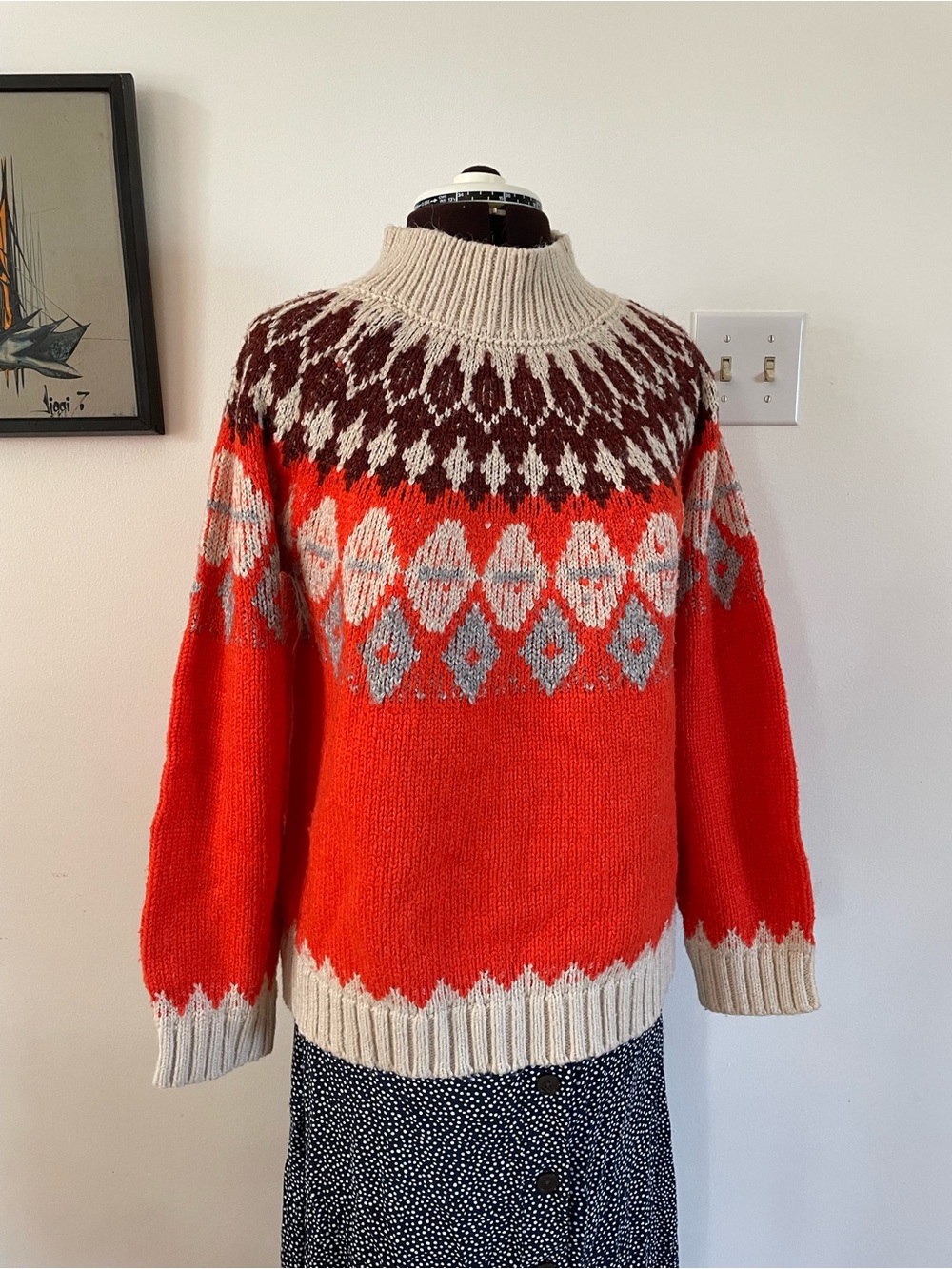 Nordic Style Fair Isle Design Sweater